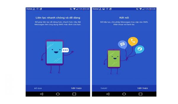 Người dùng smartphone Android nhận và gửi tin nhắn trực tiếp từ máy tính