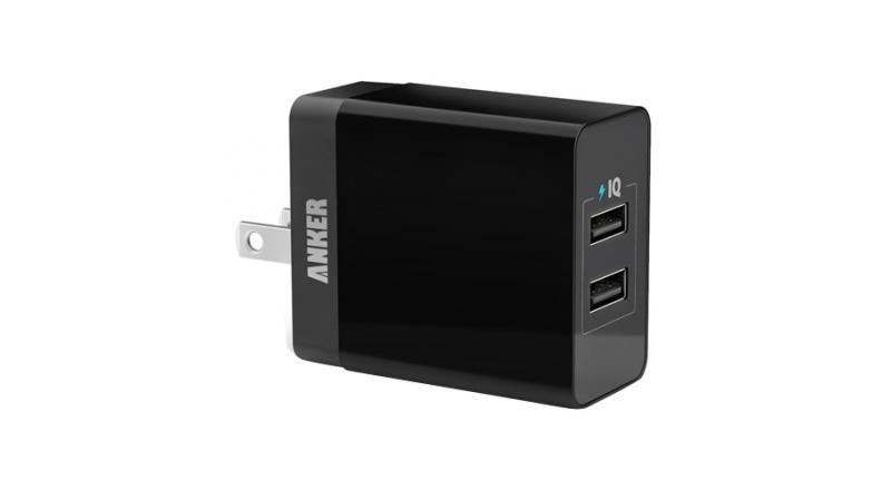 Sạc Anker 2 cổng 12w - [PowerPort 2 Lite, 12w, 2 x IQ port] - Đen