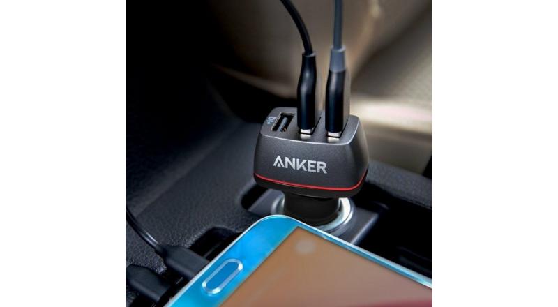 Sạc ô tô Anker 3 cổng, 36w - [PowerDrive+ 3, 36w] - A2231