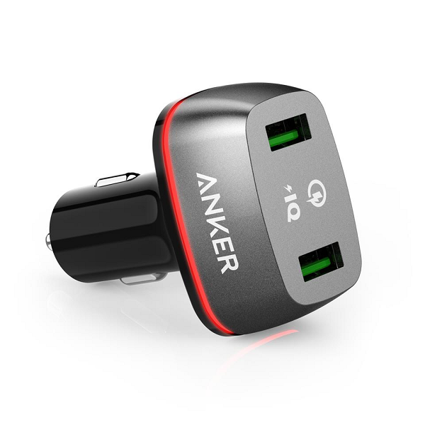 Sạc ô tô Anker 2 cổng, 36w, Quick Charge 2.0 - [Po...