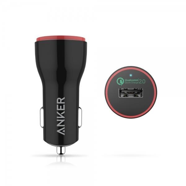 Sạc ô tô Anker 1 cổng, 24w, Quick Charge 2.0 - [Po...