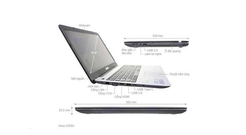 Asus A556UF I5-6200U/ RAM 4GB/ HDD 500GB/ GT 930MX/ 15.6 INCH HD