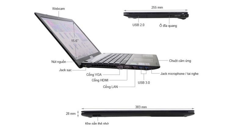 Asus P550LDV I5-4210U/ RAM 4GB/ HDD 500GB/ GT 820M/ 15. 6 INCH HD