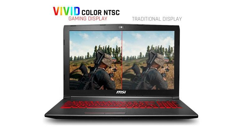 MSI GV62 7RD I7-7700HQ/ RAM 16GB/ HDD 1TB+SSD 128GB/ GTX 1050/ 15.6 INCH FHD